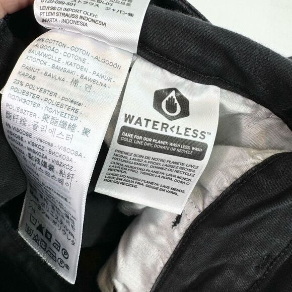 Levi Strauss & Co. Jumpsuit Womens 26 Black Solid Sleeveless Ankle Length Denim - Picture 5 of 12